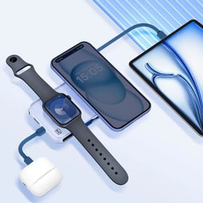 3mk Chargeur de Secours MagSafe 10000 mAh avec Câble Lightning et USB C Bleu — image 3