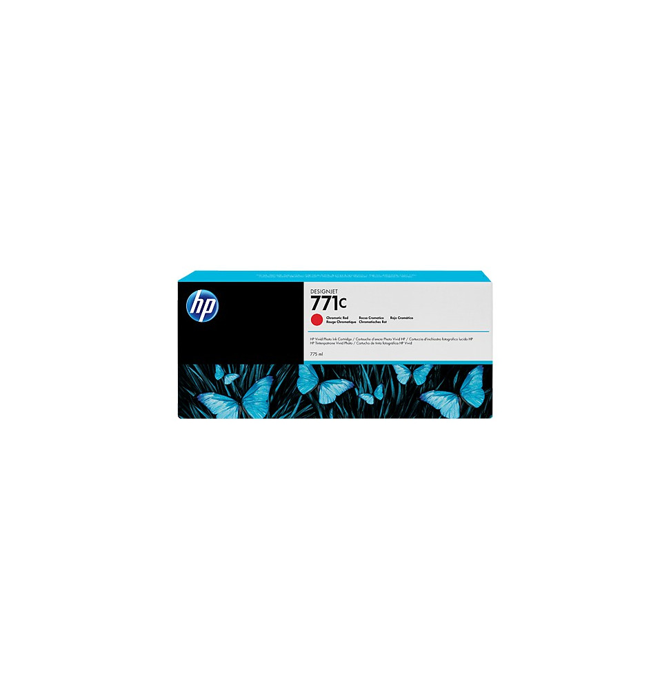 Cartouche d'encre rouge chromatique HP 771C Designjet - 775 ml (B6Y08A) Cartouche d'encre rouge chromatique HP 771C Designjet - 775 ml (B6Y08A)