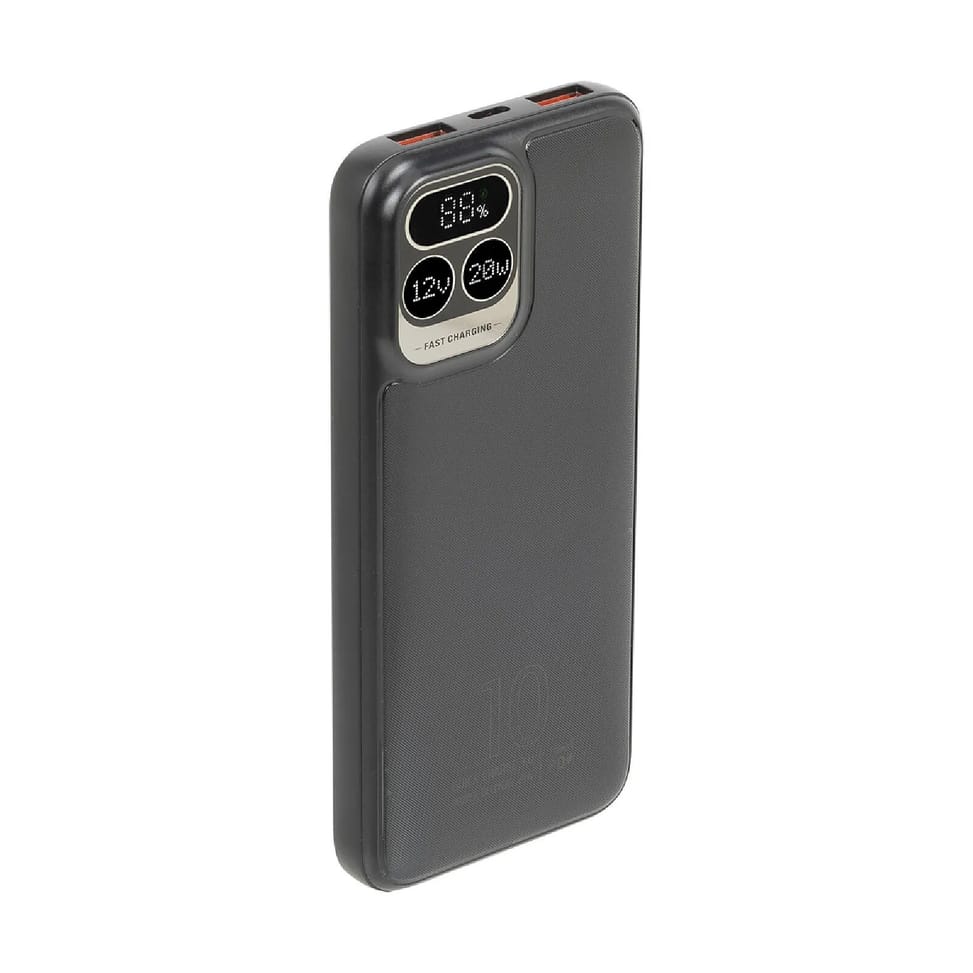 Rivacase Powerbank VA2511 10000mAh 2 USB-A/USB-C QC 3.0/PD 20W avec Affichage Numérique Noir — image 1