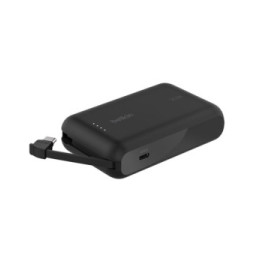 Belkin Batterie externe 10K 20W avec câble USB-C intégré (Noir)