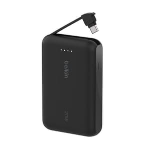 Belkin Batterie externe 10K 20W avec câble USB-C intégré (Noir) — image 3