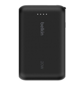 Belkin Batterie externe 10K 20W avec câble USB-C intégré (Noir)