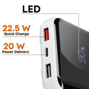 LinQ Batterie de Secours 10000 mAh avec Câbles Lightning et USB type C Blanc — image 4