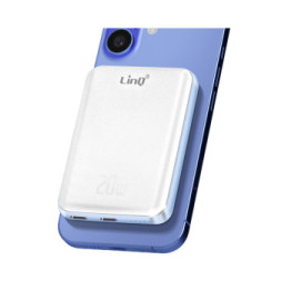 LinQ Batterie de Secours MagSafe 5000 mAh 15W Compact Blanc