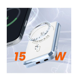 LinQ Batterie de Secours MagSafe 5000 mAh 15W Compact Blanc