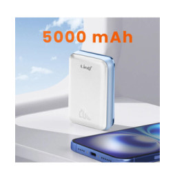 LinQ Batterie de Secours MagSafe 5000 mAh 15W Compact Blanc