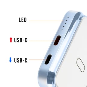 LinQ Batterie de Secours MagSafe 5000 mAh 15W Compact Blanc — image 5