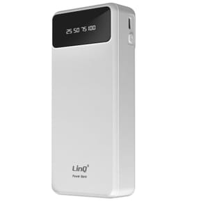 LinQ Batterie Secours 25800mAh Câble 4 en 1 Amovible et Sortie USB Compact Blanc — image 2