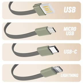 LinQ Batterie Secours 25800mAh Câble 4 en 1 Amovible et Sortie USB Compact Blanc — image 5