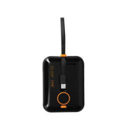 LinQ Powerbank 15000mAh Port USB 22.5W Câbles USB-C et Lightning Écran LED Noir