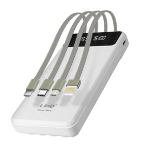 LinQ Batterie Secours 15000mAh Câble 4 en 1...