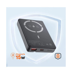 LinQ Batterie Externe iPhone MagSafe 15000mAh + USB-C 20W + USB 22.5W Noir