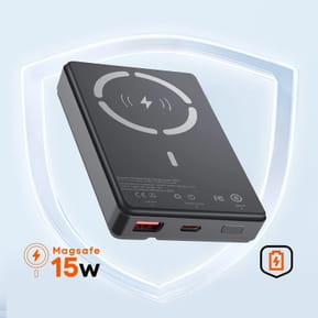 LinQ Batterie Externe iPhone MagSafe 15000mAh + USB-C 20W + USB 22.5W Noir — image 3