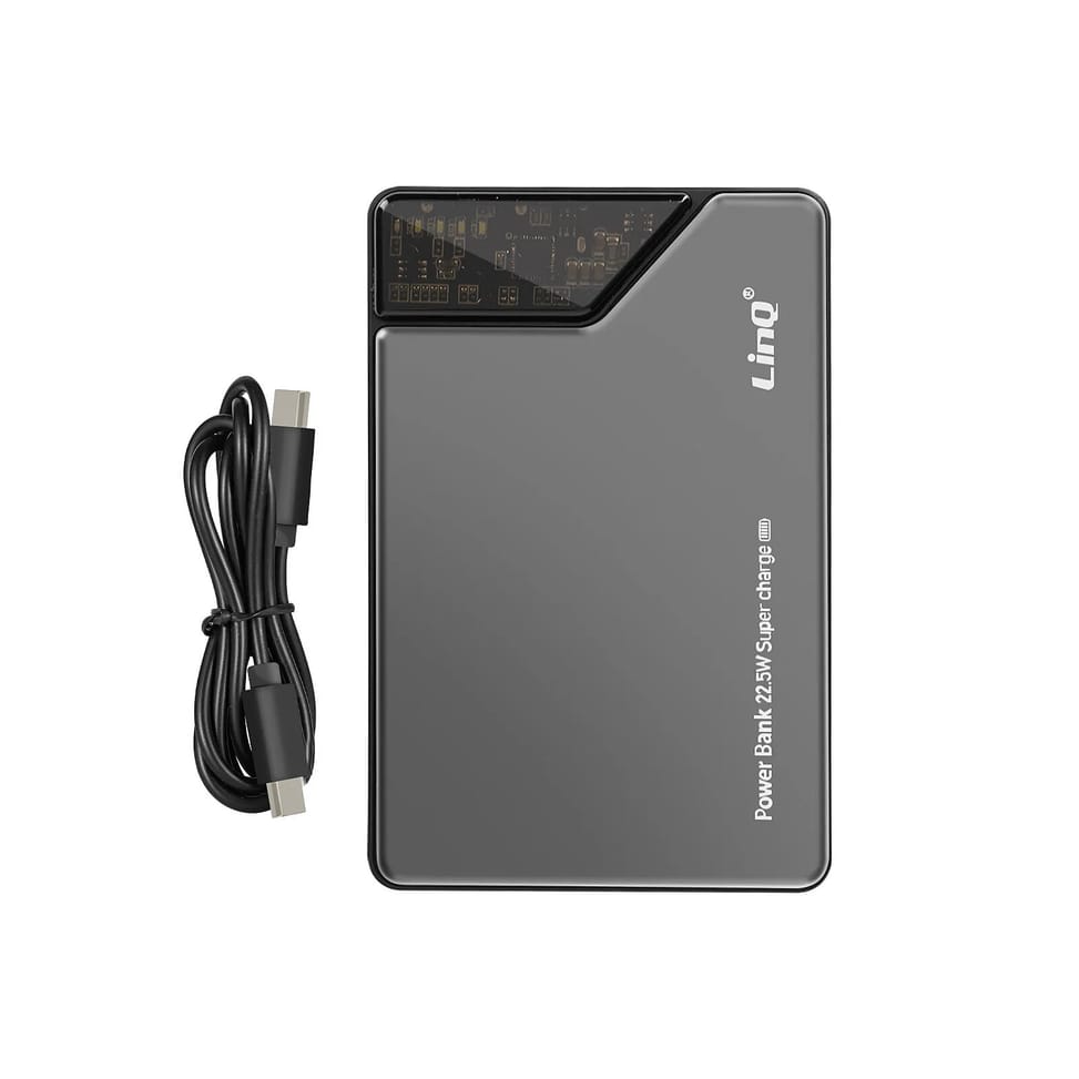 LinQ Batterie Externe iPhone MagSafe 15000mAh + USB-C 20W + USB 22.5W Noir — image 5