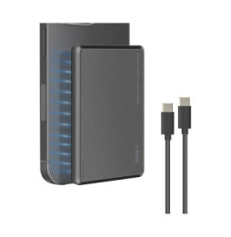 LinQ Batterie Externe iPhone MagSafe 8000mAh + USB-C 20W avec Câble USB-C Gris