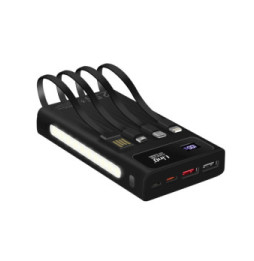 LinQ Batterie Secours 25800mAh Câble 4 en 1 Port USB 22.5W et USB C 20W noir
