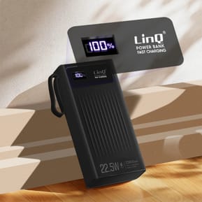 LinQ Batterie Secours 25800mAh Câble 4 en 1 Port USB 22.5W et USB C 20W noir — image 5