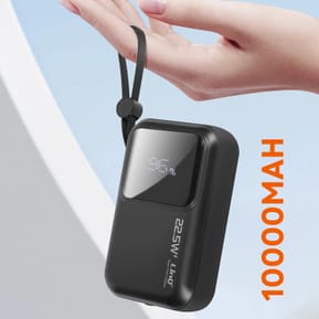 LinQ Batterie Externe 10000mAh + Câbles Lightning et USB C Compact Noir — image 3