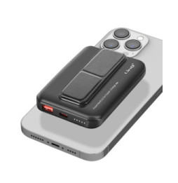 LinQ Batterie Externe iPhone MagSafe 10000mAh USB-C 15W + USB 22.5W Support Noir