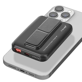 LinQ Batterie Externe iPhone MagSafe 10000mAh USB-C 15W + USB 22.5W Support Noir — image 2