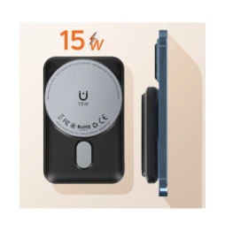 LinQ Batterie Externe iPhone MagSafe 10000mAh USB-C 15W + USB 22.5W Support Noir