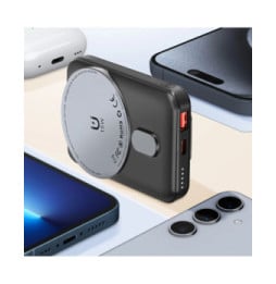 LinQ Batterie Externe iPhone MagSafe 10000mAh USB-C 15W + USB 22.5W Support Noir
