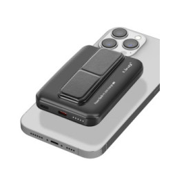 LinQ Batterie Externe iPhone MagSafe 5000mAh avec USB-C 20W Support Vidéo Noir