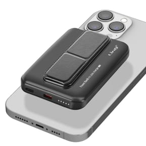 LinQ Batterie Externe iPhone MagSafe 5000mAh avec USB-C 20W Support Vidéo Noir — image 2