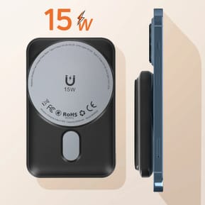 LinQ Batterie Externe iPhone MagSafe 5000mAh avec USB-C 20W Support Vidéo Noir — image 3