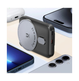 LinQ Batterie Externe iPhone MagSafe 5000mAh avec USB-C 20W Support Vidéo Noir