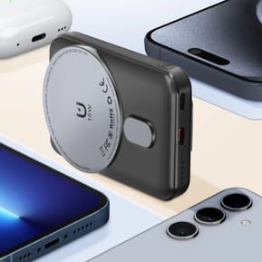LinQ Batterie Externe iPhone MagSafe 5000mAh avec USB-C 20W Support Vidéo Noir — image 5