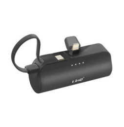 LinQ Batterie de Secours 6000mAh Double Connectivité USB C et Lightning Noir