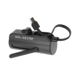 LinQ Batterie de Secours 6000mAh Double Connectivité USB C et Lightning Noir