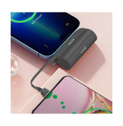 LinQ Batterie de Secours 6000mAh Double Connectivité USB C et Lightning Noir