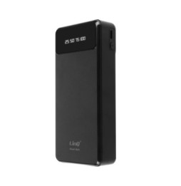 LinQ Batterie Secours 25800mAh Câble 4 en 1 Amovible et Sortie USB Compact Noir