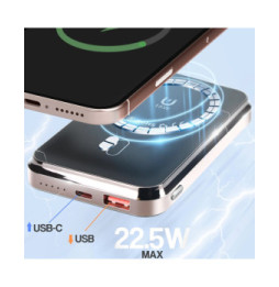 LinQ Batterie Externe 15W MagSafe 10000 mAh Power Delivery 20W Noir