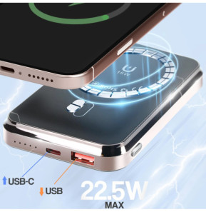 LinQ Batterie Externe 15W MagSafe 10000 mAh Power Delivery 20W Noir