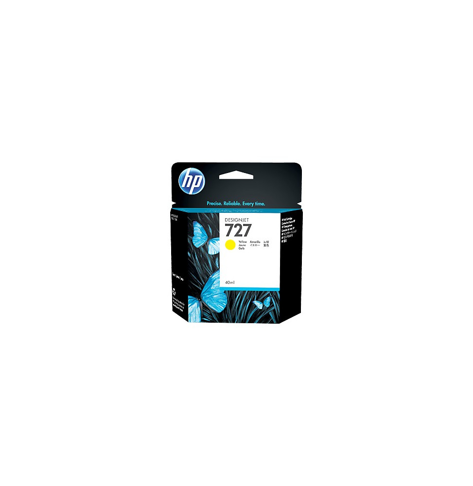 Cartouche d'encre jaune HP 727 Designjet - 40 ml (B3P15A) Cartouche d'encre jaune HP 727 Designjet - 40 ml (B3P15A)
