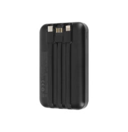 LinQ Batterie Externe 10000mAh + Câbles Lightning - USB C et USB Noir