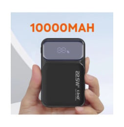 LinQ Batterie Externe 10000mAh + Câbles Lightning - USB C et USB Noir