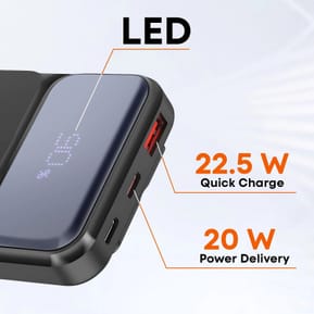 LinQ Batterie Externe 10000mAh + Câbles Lightning - USB C et USB Noir — image 4