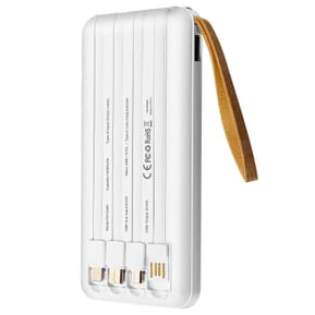 LinQ Batterie Externe Solaire 15000mAh avec Câble Micro USB Lightning USB C blanc — image 2