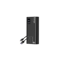 OBAL:ME Powerbank 20000mAh EnergyPulse USB-A/USB-C PD 22,5W avec Affichage Numérique Noir