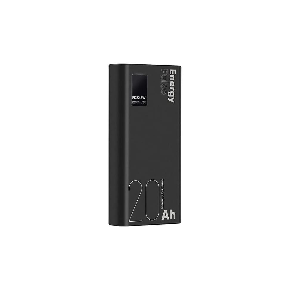 OBAL:ME Powerbank 20000mAh EnergyPulse USB-A/USB-C PD 22,5W avec Affichage Numérique Noir — image 3