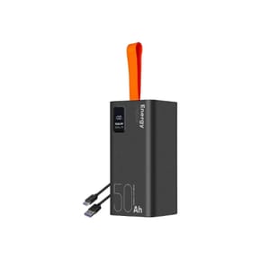 OBAL:ME Powerbank 50000mAh EnergyPulse USB-A/USB-C PD 22,5W avec Affichage Numérique Noir