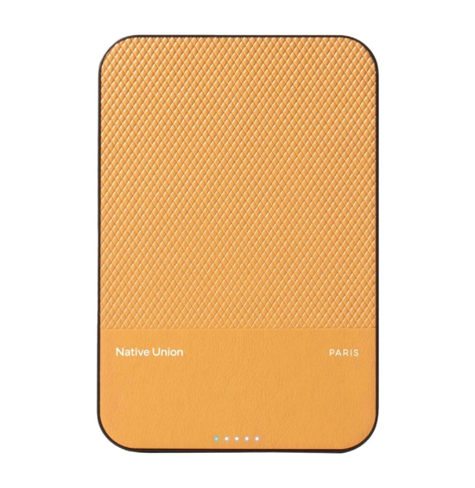 Native Union Batterie Externe 5000mAh Magnétique MagSafe & Qi2 Jaune
