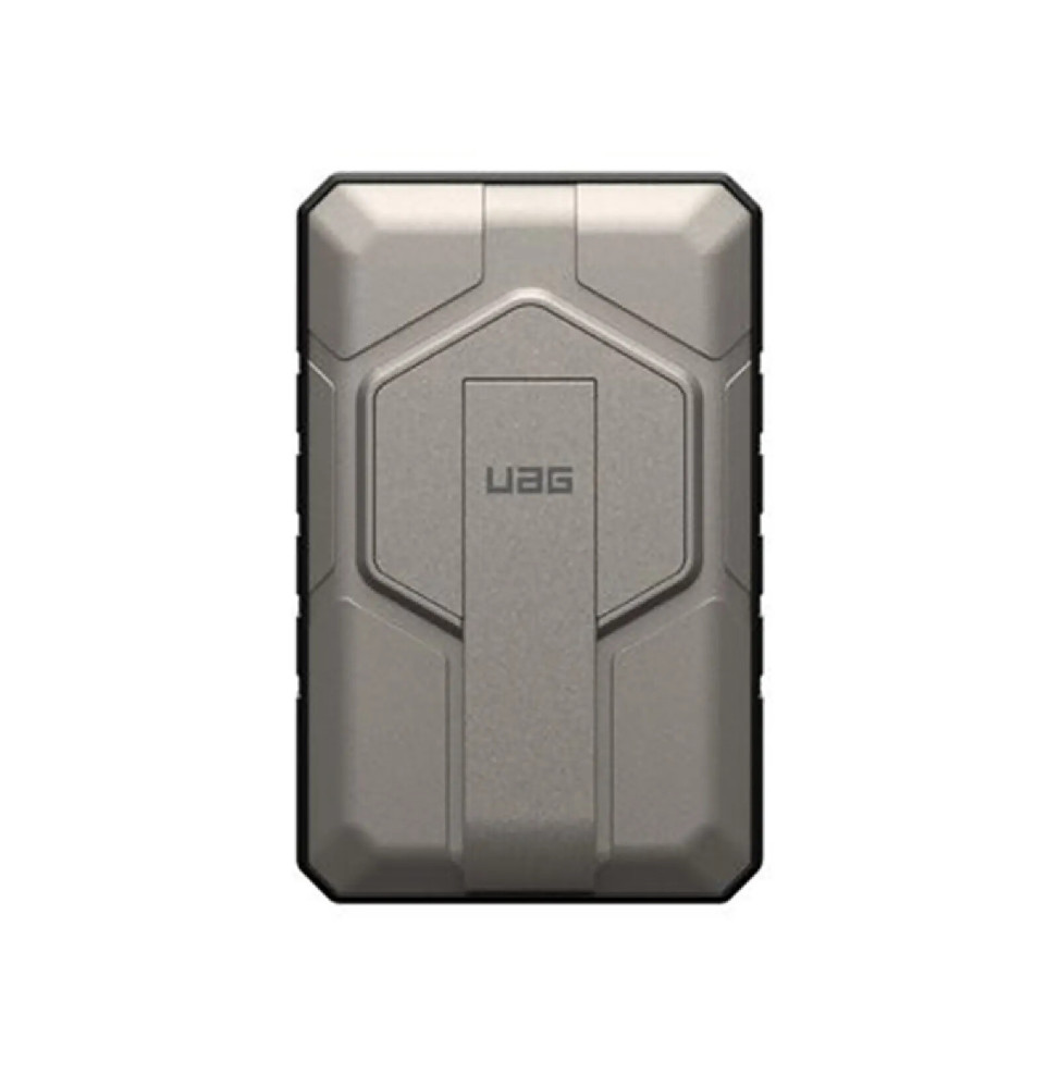 UAG Batterie Externe Magnétique 10000mAh 20W IPX6 Rugged avec Support Gris