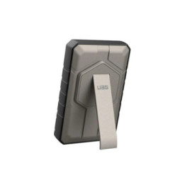 UAG Batterie Externe Magnétique 10000mAh 20W IPX6 Rugged avec Support Gris