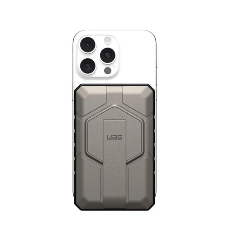 UAG Batterie Externe Magnétique 10000mAh 20W IPX6 Rugged avec Support Gris — image 4