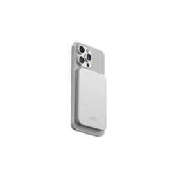 LinQ Powerbank 5 000mAh Sans Fil Fixation Magnétique Compatible MagSafe Ultra-Fin Gris